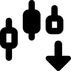 Trading Pattern Down Icon from Core Remix Set