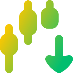Trading Pattern Down Icon from Flex Gradient Set