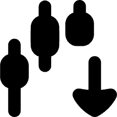 Trading Pattern Down Icon from Flex Solid Set