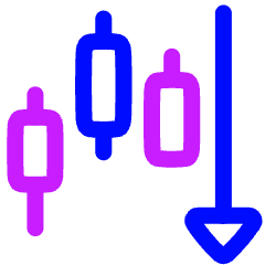 Trading Pattern Down Icon from Plump Neon Set