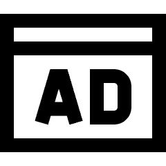 Web Advertising Icon from Sharp Line Set