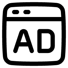 Web Advertising Icon from Plump Line Set