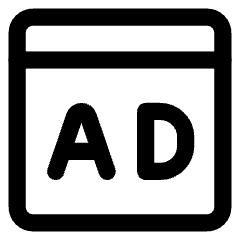 Web Advertising Icon from Core Line Set