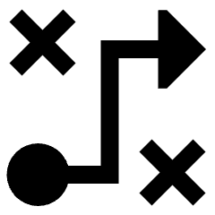 Workflow Arrow Strategy Tactic Plan Icon from Sharp Solid Set