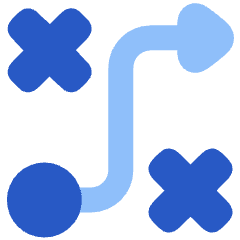 Workflow Arrow Strategy Tactic Plan Icon from Plump Flat Set