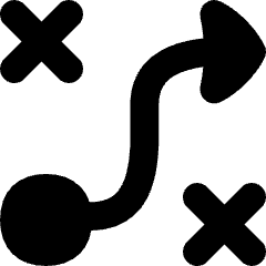 Workflow Arrow Strategy Tactic Plan Icon from Flex Solid Set