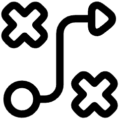 Workflow Arrow Strategy Tactic Plan Icon from Plump Line Set