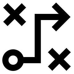 Workflow Arrow Strategy Tactic Plan Icon from Sharp Line Set