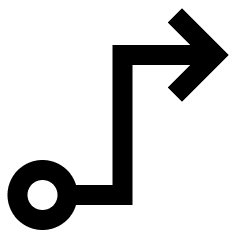 Workflow Project Arrow Icon from Sharp Line Set