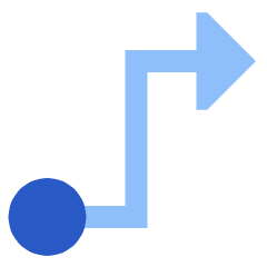 Workflow Project Arrow Icon from Sharp Flat Set