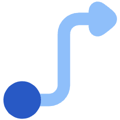 Workflow Project Arrow Icon from Plump Flat Set