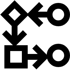 Workflow Icon from Sharp Line Set
