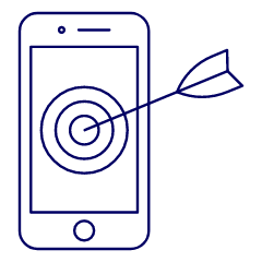 Ad Target Phone Illustration from UX Line Set