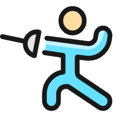 Martial Arts Fencing Icon from Ultimate Colors Set