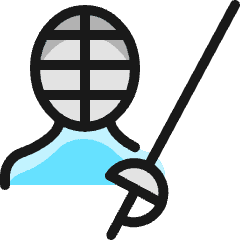 Martial Arts Fencing Person Icon from Ultimate Colors Set