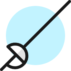 Martial Arts Sword Fencing 1 Icon from Ultimate Colors Set