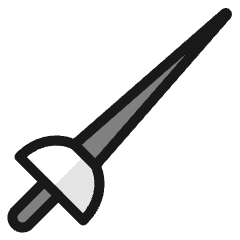 Martial Arts Sword Fencing Icon from Ultimate Colors Set