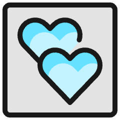 Mask Heart Double Icon from Ultimate Colors Set