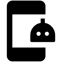 Ai Robot Smartphone Fill Icon from Outlined Fill - Streamline Material Set