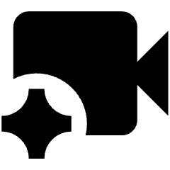 Ai Spark Video Camera Fill Icon from Outlined Fill - Material Pro Set