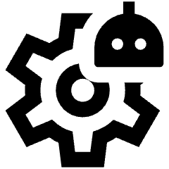 Ai Robot Setting Icon from Outlined Line - Material Pro Set