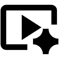 Ai Spark Generate Video Icon from Outlined Line - Material Pro Set
