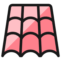 Material Tile Roof Icon from Ultimate Colors Set