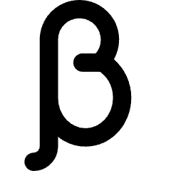 Beta Symbol Icon from Core Solid Set