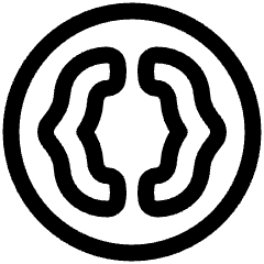 Braces Circle Icon from Plump Line Set