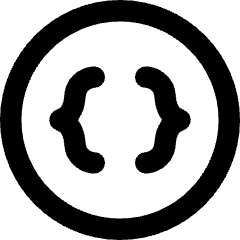 Braces Circle Icon from Core Remix Set