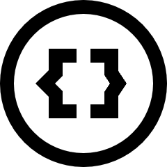 Braces Circle Icon from Sharp Line Set