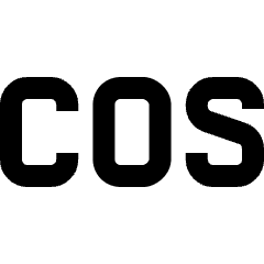 Cosine Icon from Sharp Line Set