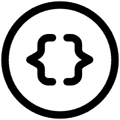Curly Brackets Circle Icon from Ultimate Regular Set