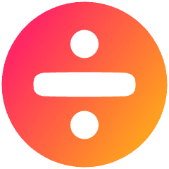 Division Circle Icon from Plump Gradient Set