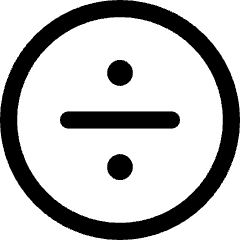 Division Circle Icon from Core Line Set