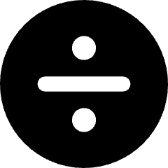 Division Circle Icon from Core Solid Set