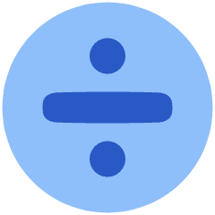 Division Circle Icon from Plump Flat Set
