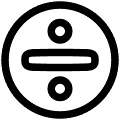 Division Circle Icon from Plump Line Set