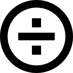 Division Circle Icon from Sharp Remix Set