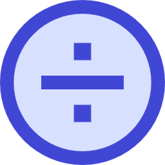 Division Circle Icon from Sharp Duo Set