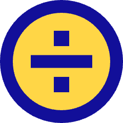 Division Circle Icon from Sharp Pop Set