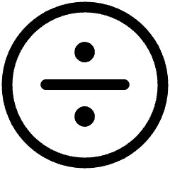 Division Math Symbol Circle Icon from Ultimate Regular Set