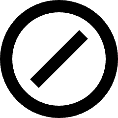 Division Slash Circle Icon from Sharp Remix Set