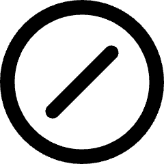 Division Slash Circle Icon from Core Remix Set