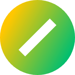 Division Slash Circle Icon from Sharp Gradient Set