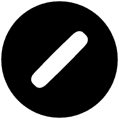 Division Slash Circle Icon from Plump Solid Set
