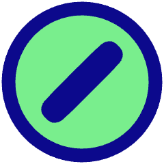 Division Slash Circle Icon from Plump Pop Set