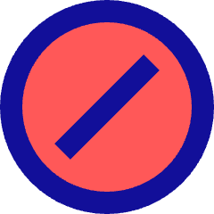 Division Slash Circle Icon from Sharp Pop Set