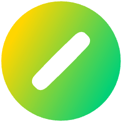 Division Slash Circle Icon from Plump Gradient Set