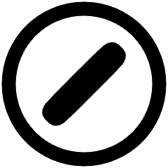 Division Slash Circle Icon from Plump Remix Set